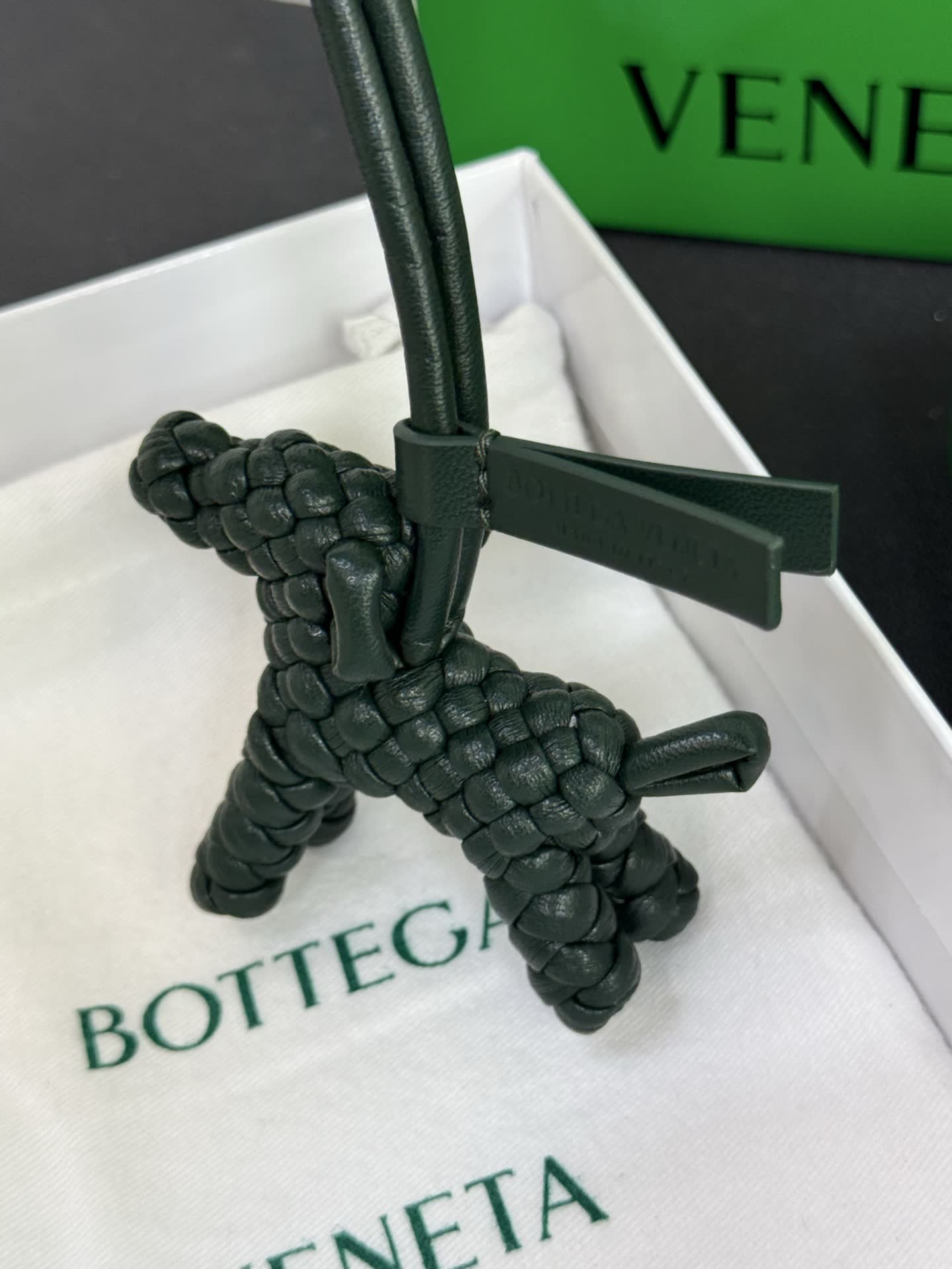 Bottega Veneta Leather Dog Charm